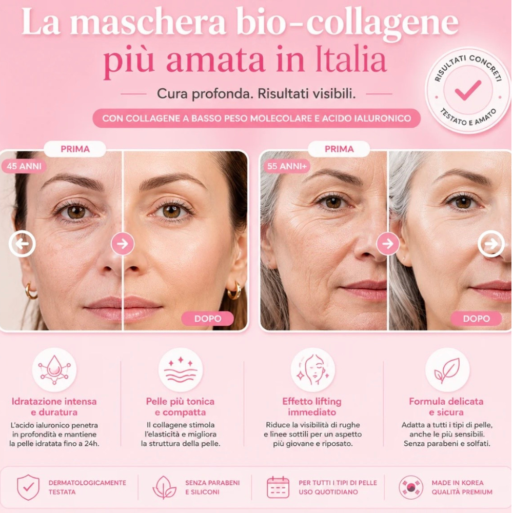 Maschera bio-collagene x4