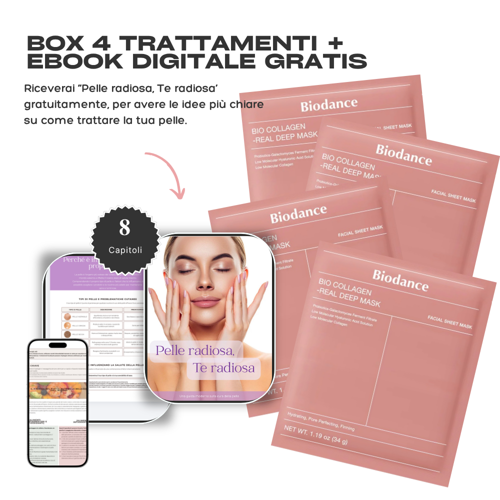 Maschera bio-collagene x4